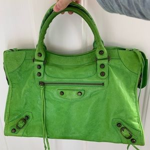 RARE 2005 Balenciaga Apple green Mint city bag